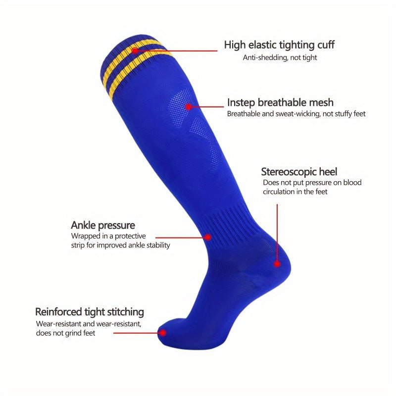 Men's Over The Knee High Sport Socks Sweat Absorbing Thin Breathable Socks