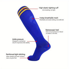 Men's Over The Knee High Sport Socks Sweat Absorbing Thin Breathable Socks