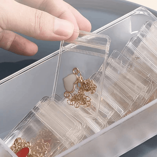 20pcs Mini Clear Jewelry Storage Bags for Rings Earrings Necklace