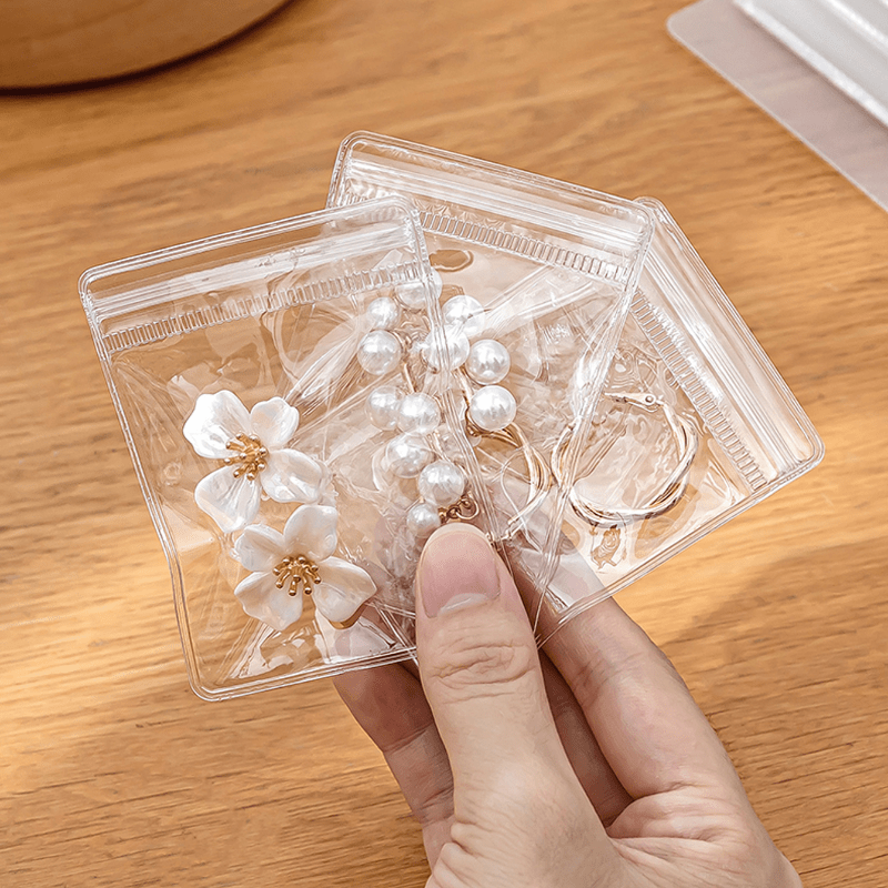 20pcs Mini Clear Jewelry Storage Bags for Rings Earrings Necklace