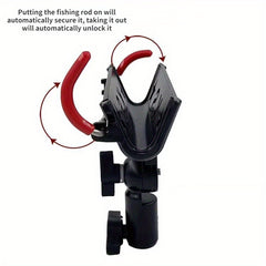Automatic Locking Rod Holder for Bank Fishing