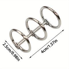 Three Circles Silvery Ring Buckle Loose leaf Ring 1pc