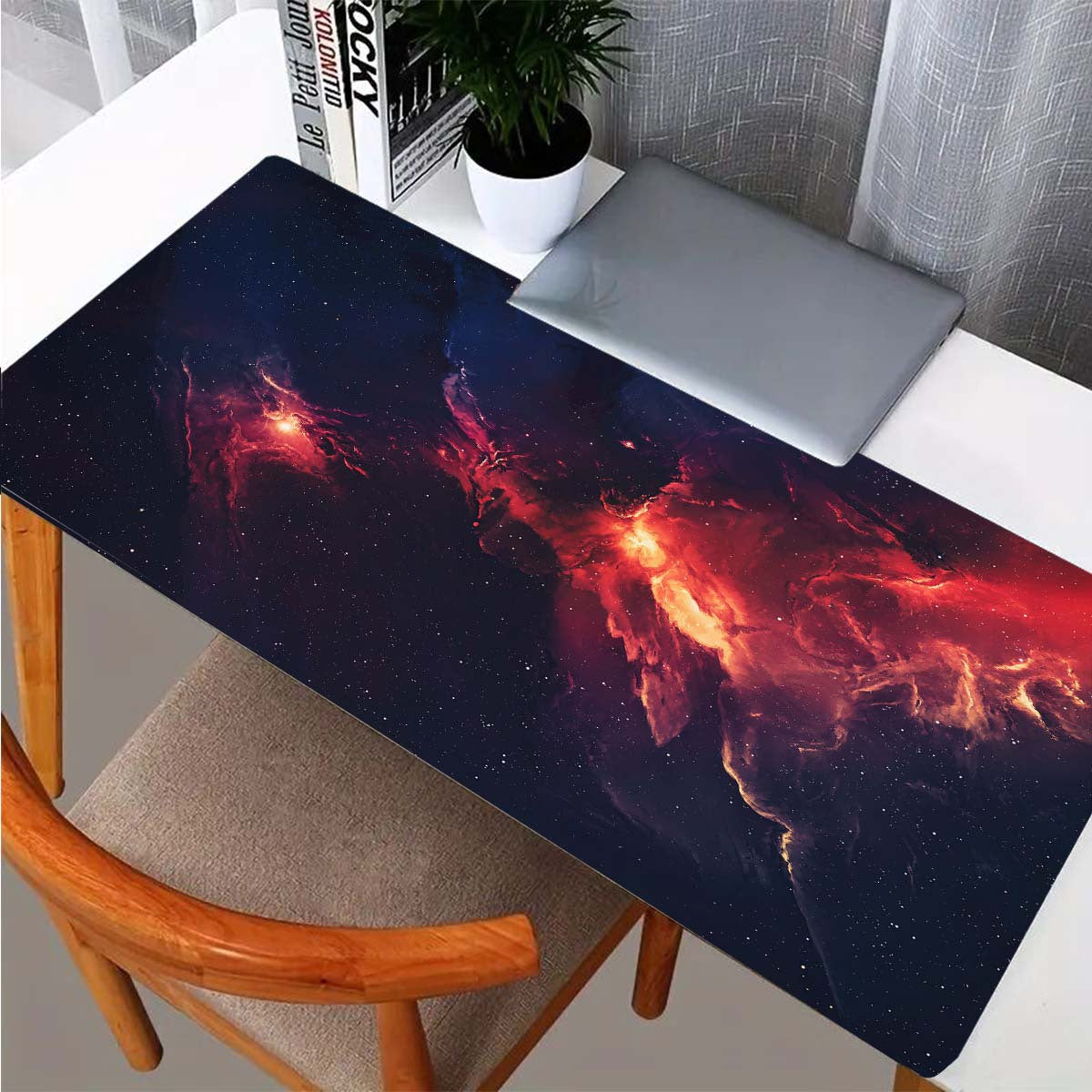 Space Galaxy Landscape HD Mouse Pad Non Slip Gamer Desk Mat