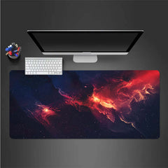 Space Galaxy Landscape HD Mouse Pad Non Slip Gamer Desk Mat