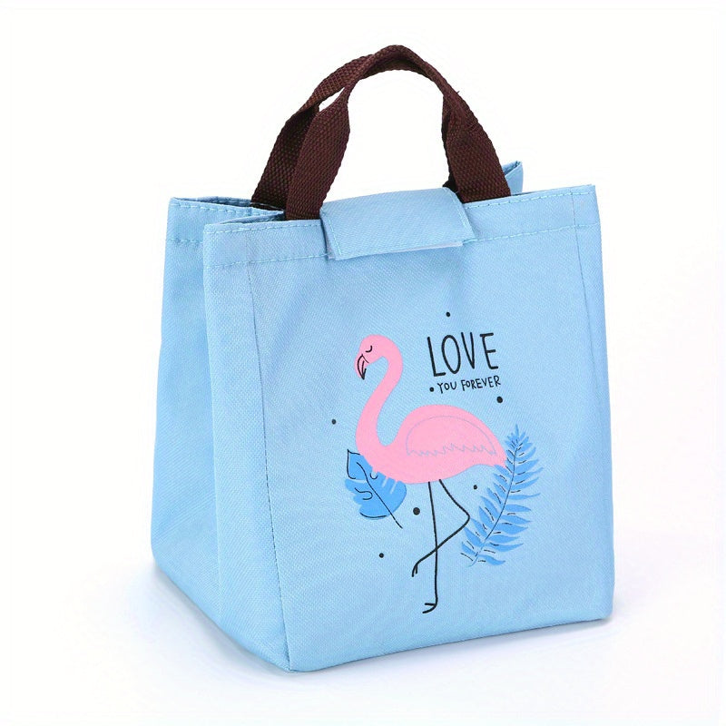 Portable Lunch Box Bag Flamingo Thermal Insulation Bag