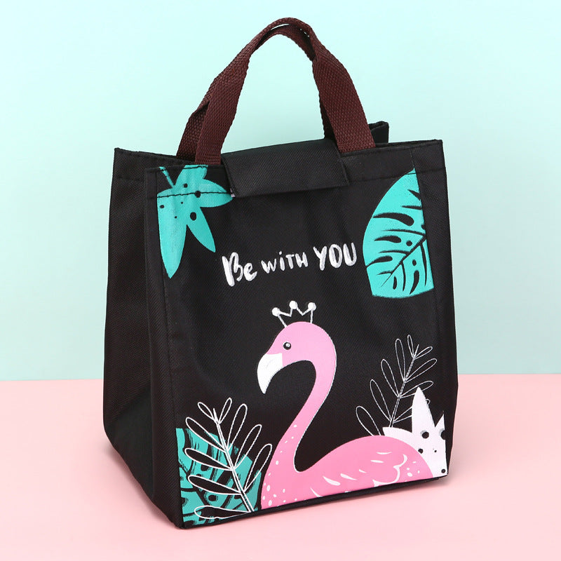 Portable Lunch Box Bag Flamingo Thermal Insulation Bag