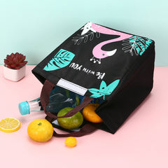 Portable Lunch Box Bag Flamingo Thermal Insulation Bag