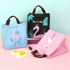 Portable Lunch Box Bag Flamingo Thermal Insulation Bag
