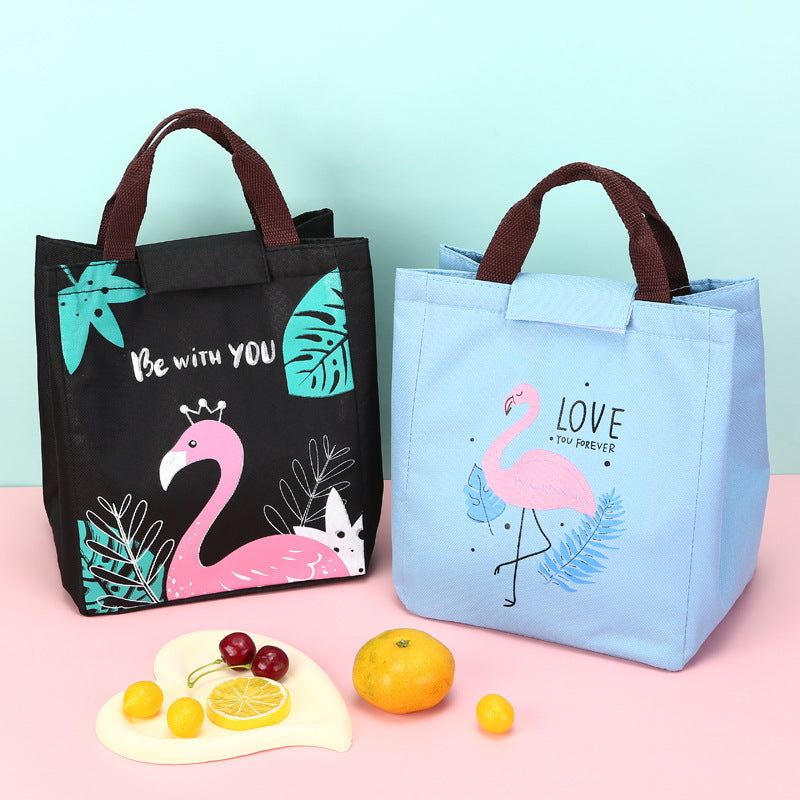 Portable Lunch Box Bag Flamingo Thermal Insulation Bag