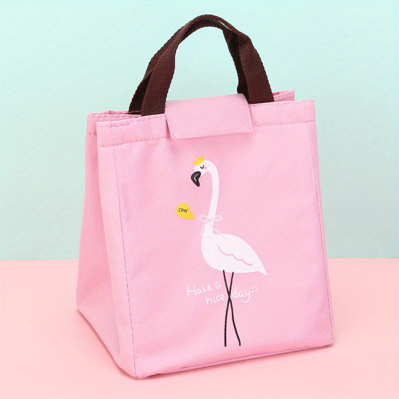 Portable Lunch Box Bag Flamingo Thermal Insulation Bag