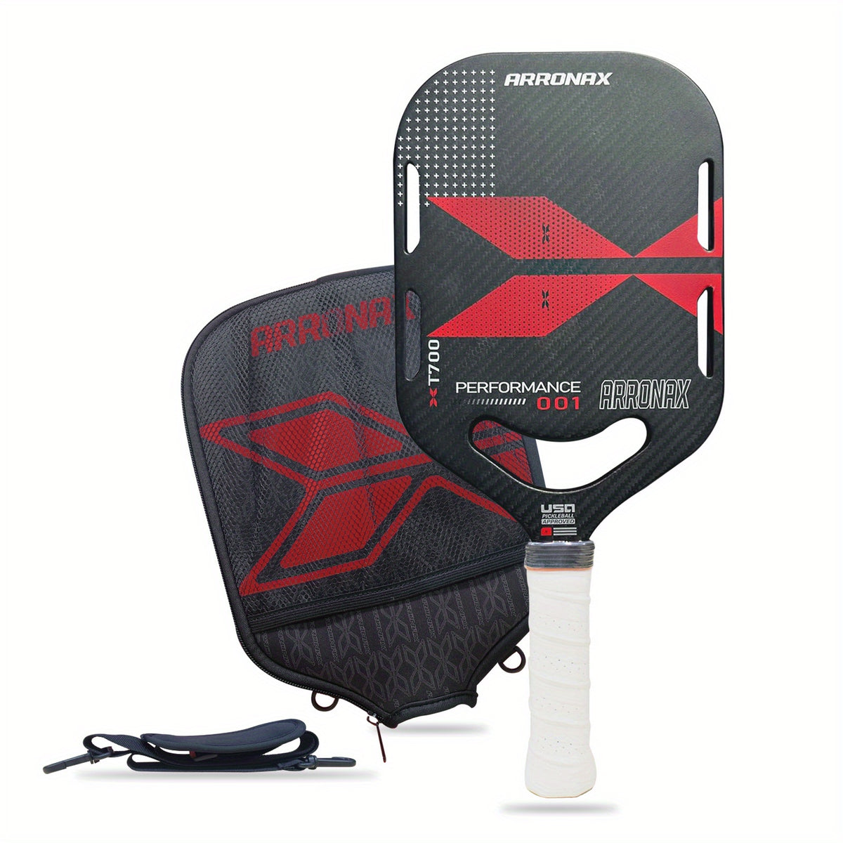 Carbon Fiber Pickleball Paddle 16mm Thick with Carrying Bag