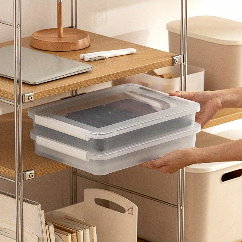 Transparent Document Storage Box Plastic Organizer Dustproof Storage Box