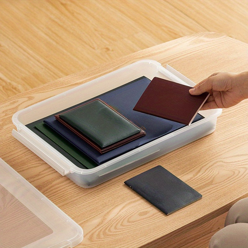 Transparent Document Storage Box Plastic Organizer Dustproof Storage Box