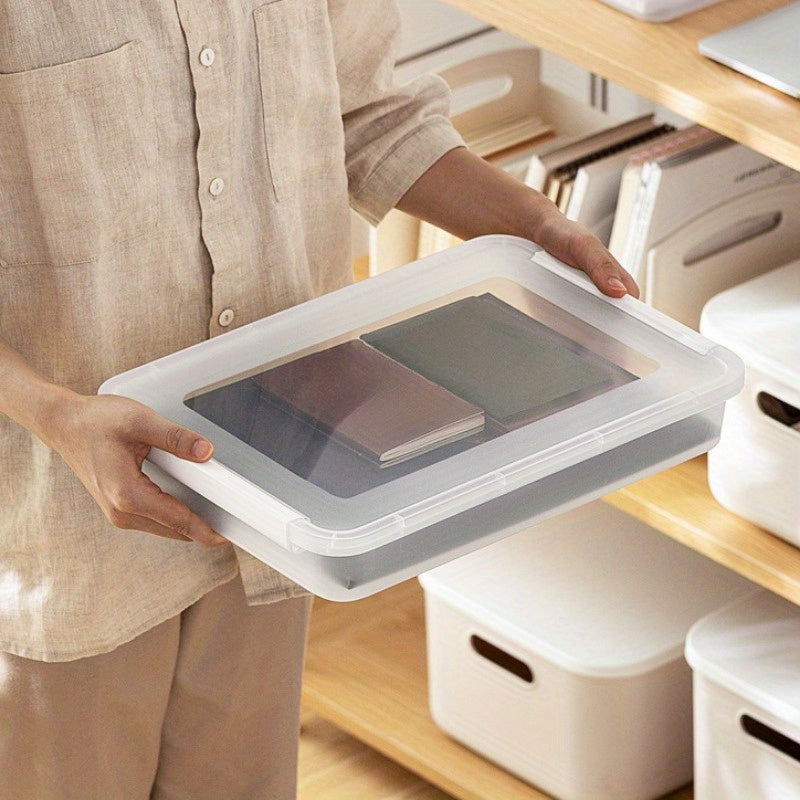 Transparent Document Storage Box Plastic Organizer Dustproof Storage Box