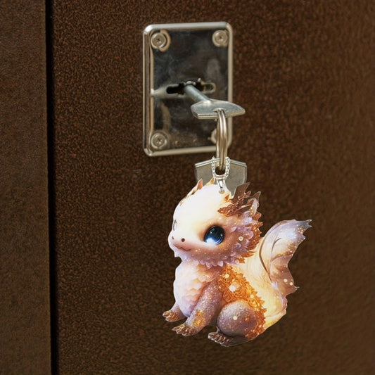 Golden Dragon Keychain Pendant for Car Keys Wallet