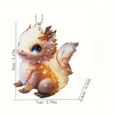 Golden Dragon Keychain Pendant for Car Keys Wallet