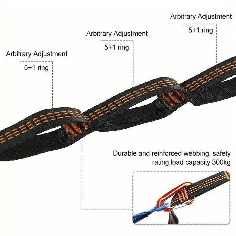 2pcs Hammock Straps High Load Bearing Outdoor Camping