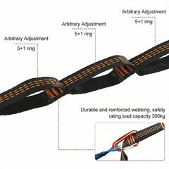 2pcs Hammock Straps High Load Bearing Outdoor Camping