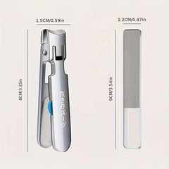 2pcs Stainless Steel Nail Clipper Set with Nail File