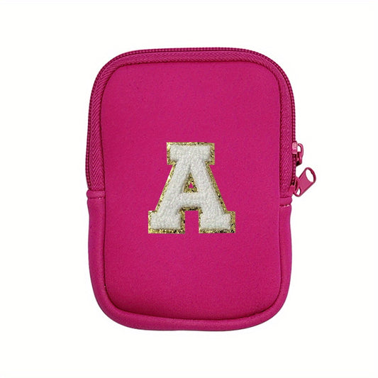 Chenille Letter Phone Pouch Arm Coin Purse