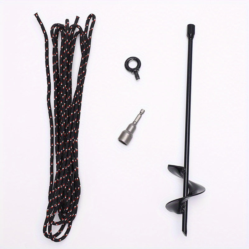 2pcs Tent Spiral Ground Anchor Peg Canopy Tarp Nail Stakes Camping Accessories