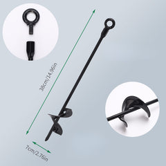 2pcs Tent Spiral Ground Anchor Peg Canopy Tarp Nail Stakes Camping Accessories