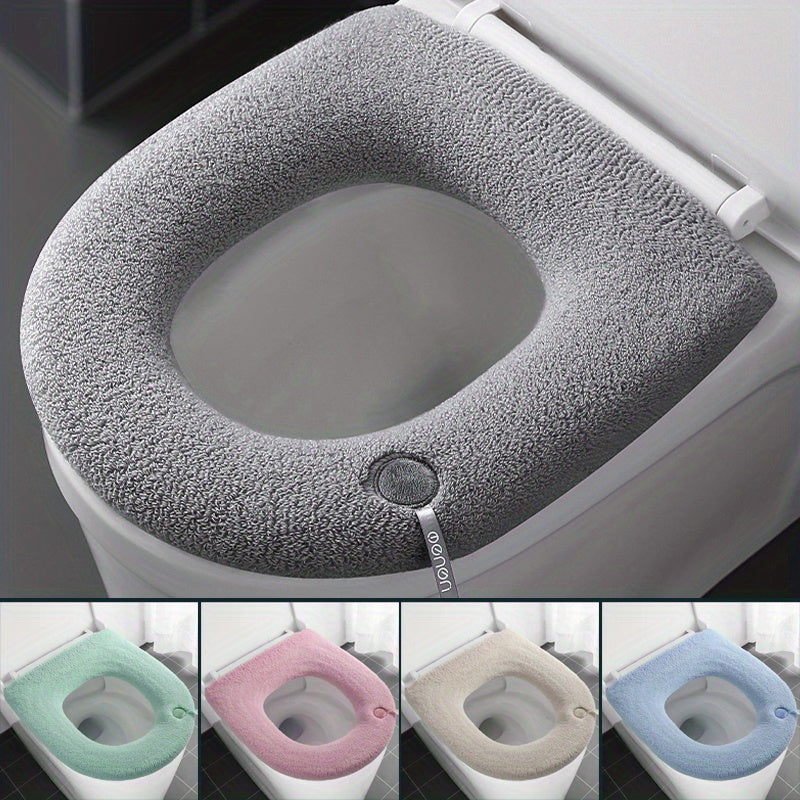 Winter Plush Toilet Seat Cushion - Detachable & Reusable Ring Cushion