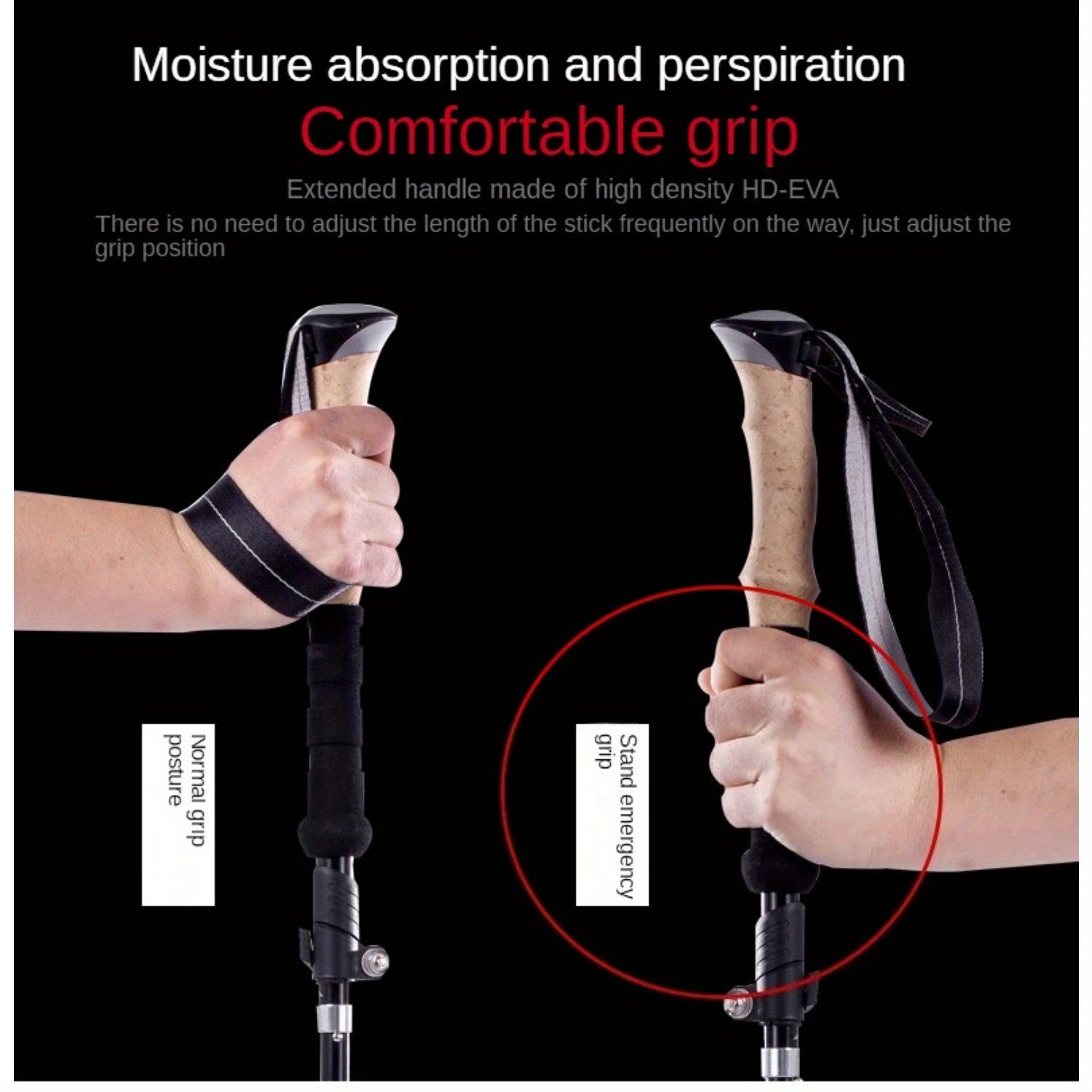 Aluminum Alloy Ultralight Trekking Pole for Outdoor Travel