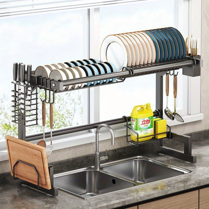Kitchen Sink Draining Rack Stainless Steel Shelf