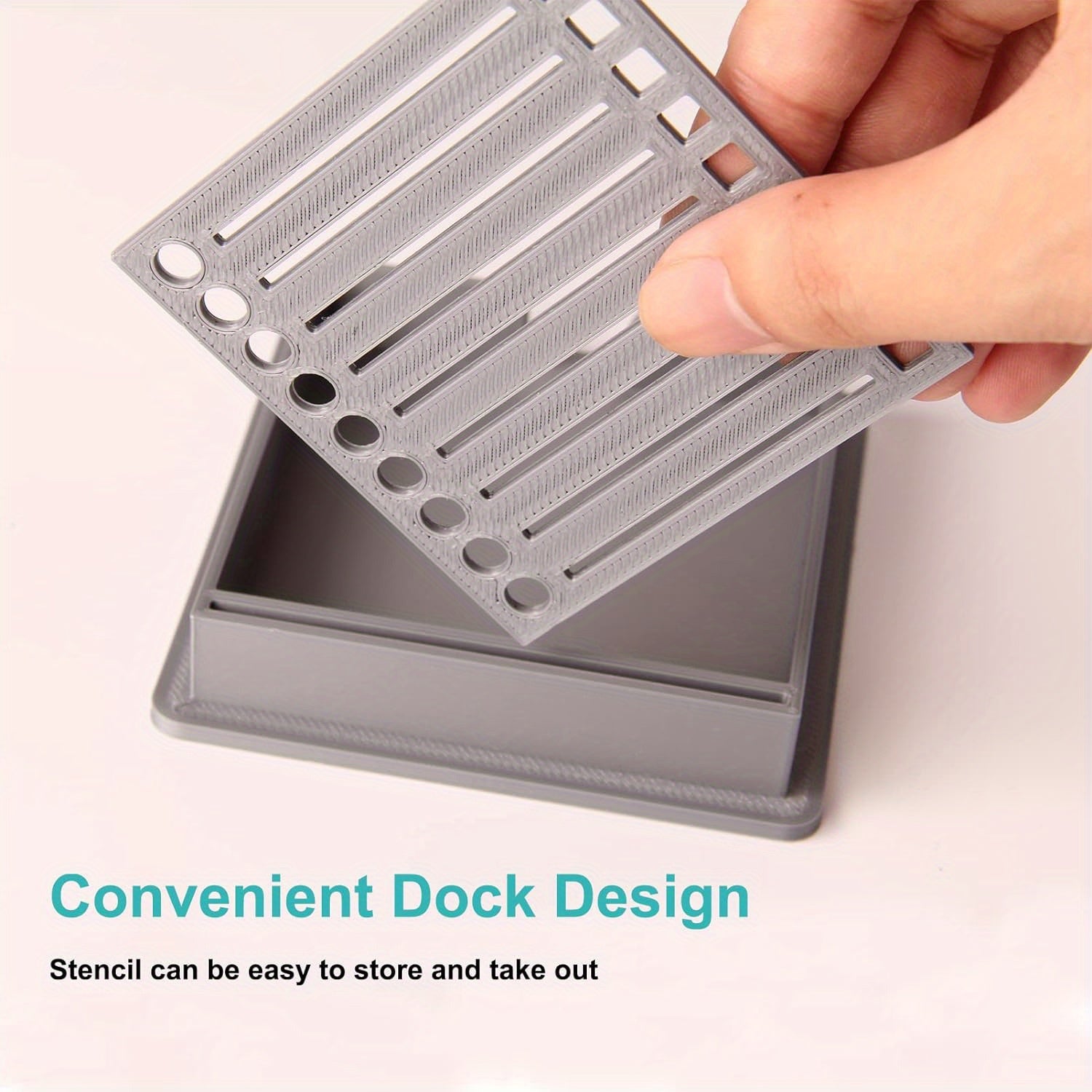 Sticky Note Holder with Stencil Sticky Note Dispenser 3x3 Self Sticky Note Pads