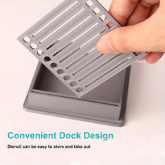 Sticky Note Holder with Stencil Sticky Note Dispenser 3x3 Self Sticky Note Pads