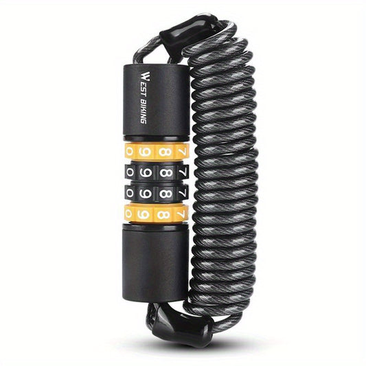 Bike Helmet & Safety Lock: Password Rope Mountain Bike Lock