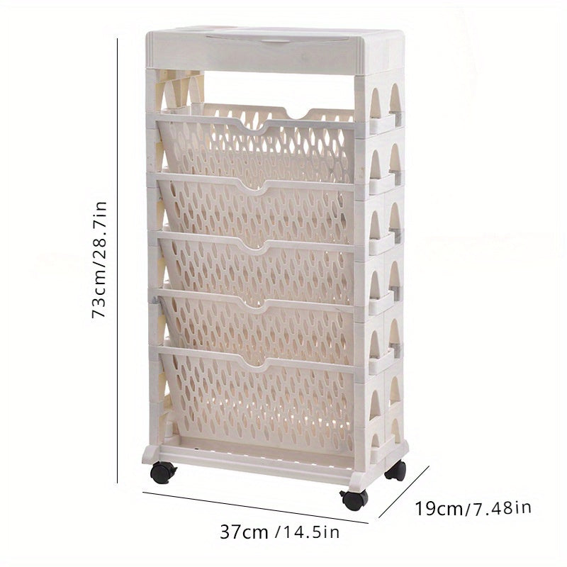 Plastic Desk Side Floor Removable Bookshelf For School Book Office Storage