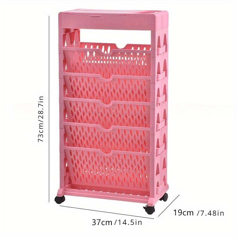 Plastic Desk Side Floor Removable Bookshelf For School Book Office Storage