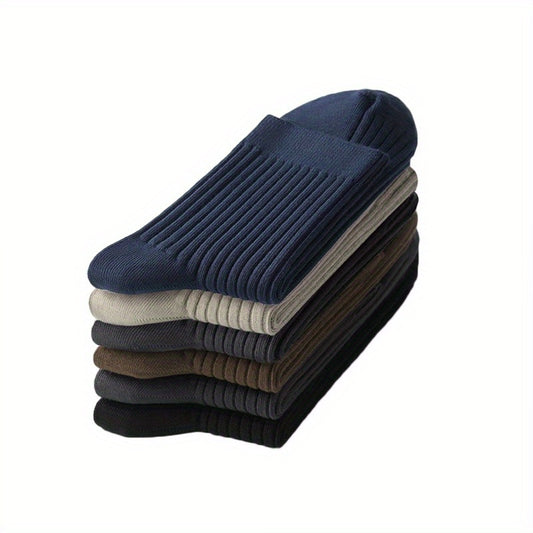 5 Pairs Men's Comfy Crew Socks Breathable Casual Outdoor Unisex Socks
