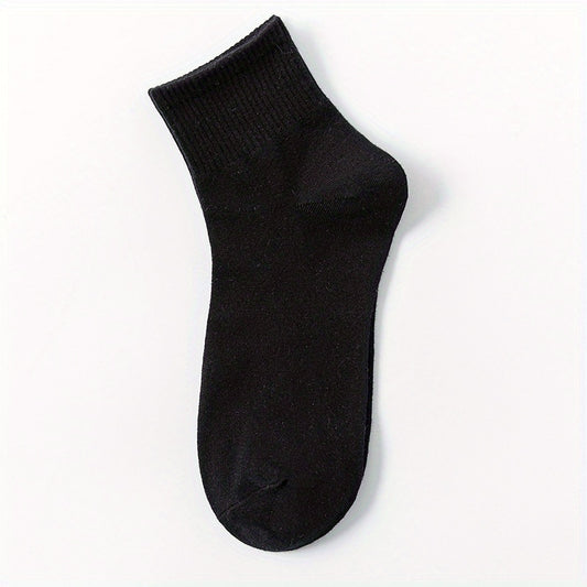5 Pairs Men's Crew Socks Breathable Casual Unisex Socks