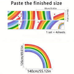 Rainbow Hand-Painted Wall Stickers