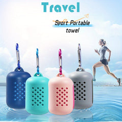 Ultra Fiber Sports Quick Drying Towel with Silicone Shell