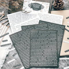 8 Sheets Phrase Stickers Planner Diary Adhesive Paper Flake Sticker Scrapbooking
