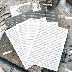 8 Sheets Phrase Stickers Planner Diary Adhesive Paper Flake Sticker Scrapbooking