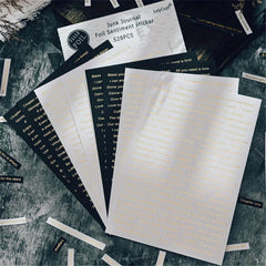 8 Sheets Phrase Stickers Planner Diary Adhesive Paper Flake Sticker Scrapbooking
