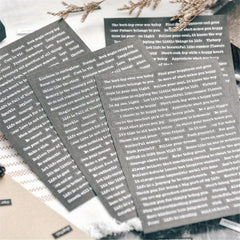 8 Sheets Phrase Stickers Planner Diary Adhesive Paper Flake Sticker Scrapbooking