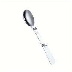 Outdoor Camping Portable Stainless Steel Folding Spoon with Storage Box
