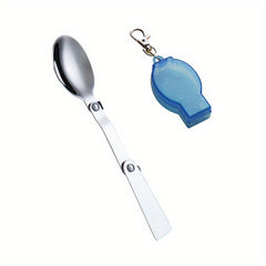Outdoor Camping Portable Stainless Steel Folding Spoon with Storage Box