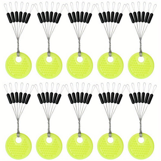 60pcs 10 Sets Float Stop Space Bean Sinker Stop Carp Fishing Accessories
