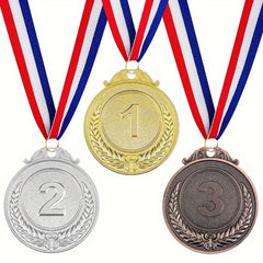 Zinc Alloy Sports Award Medals with Neck Ribbon