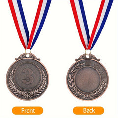 Zinc Alloy Sports Award Medals with Neck Ribbon