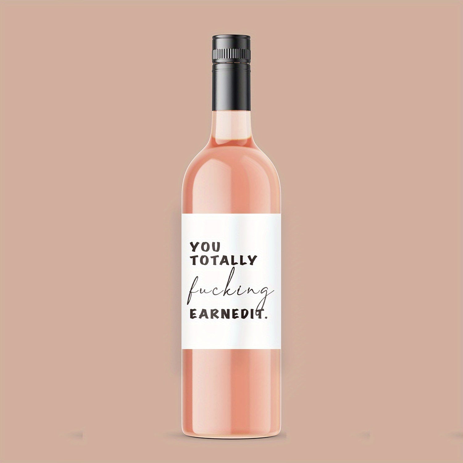 2pcs Earned It Wine Labels Great Funny Gift for Friends Have Fun Drinking Wine