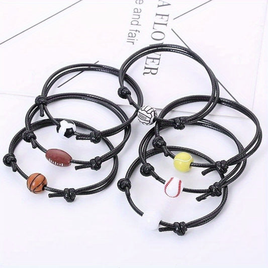 Adjustable Sports Rope Bracelets for Women Fans