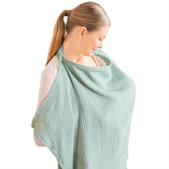 Muslin Nursing Cover 100% Cotton Breastfeeding Cover with Rigid Hoop
